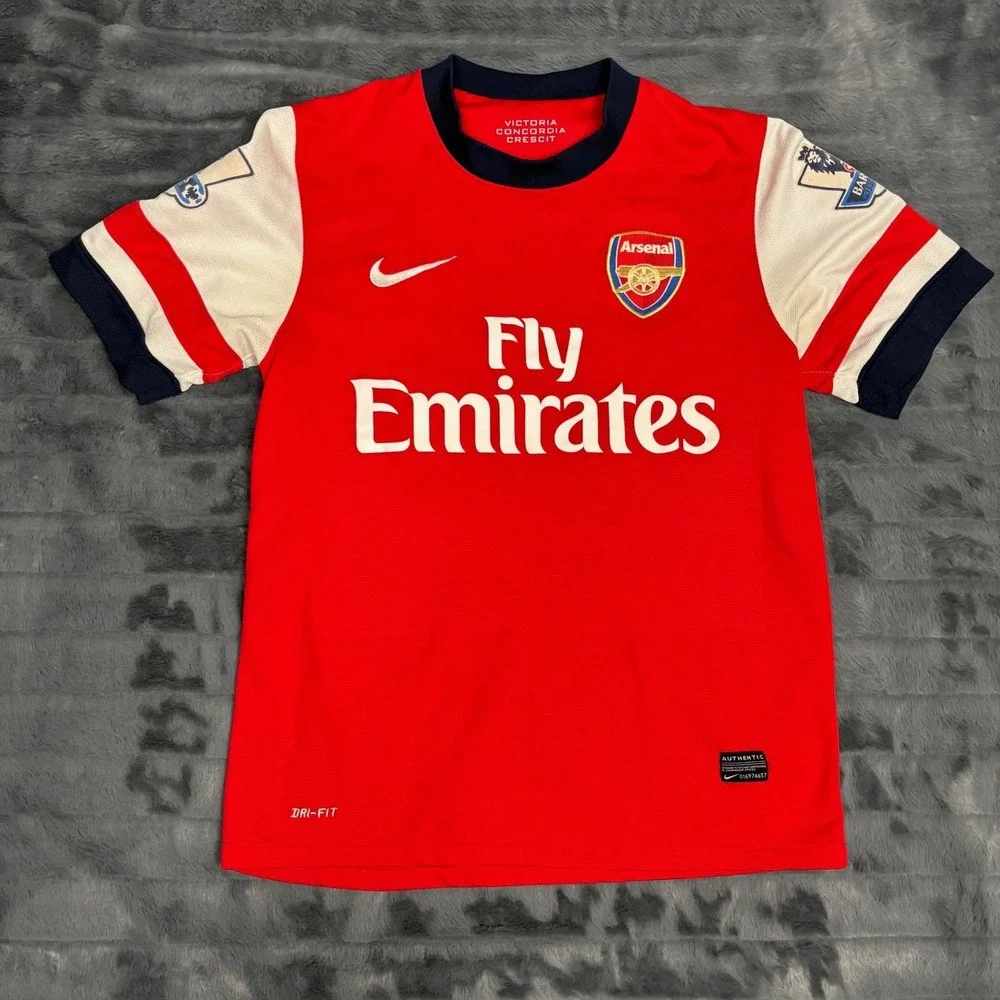 Nike Arsenal FC 2012-14 Home Jersey Wilshere 10 Red Soccer Shirt Mens S